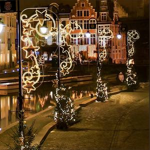 Vanmetta под заказ 5 '6' 7 'уличные рождественские украшения на шесте 2D мотив огни для городского уличного праздничного показа - Product Image 1