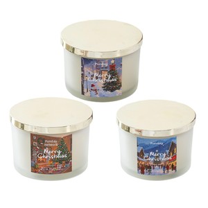 <span class=keywords><strong>Bougie</strong></span> d'aromathérapie en cire végétale personnalisée, avec couvercle miroir métallique, pour décoration intérieure, ambiance de Noël et cadeau de fêtes, pour l'exportation - Product Image 5