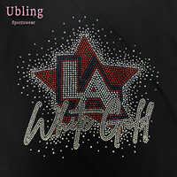 Échantillon gratuit de motifs de transfert thermique en strass, vente en gros de transferts en strass personnalisés scintillants à repasser pour t-shirt