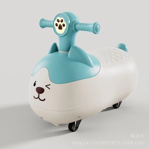 Peanut Shaped Twist <b>Car</b> For 1-3 Years Old Kids Lightweight Rocking Scooter Toy <b>Push</b> Operated With Paw Design - Product Image 4