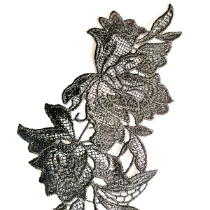 Polyester Water-Soluble Hollow Embroidery Lace Patch <strong>Sequins</strong> Floral 3D Pattern for Garment DIY Accessories <strong>Appliqued</strong> Fabric - Product Image 2