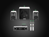 Système audio sans fil haute puissance pour enceinte, subwoofer à basses profondes, son amélioré, basses renforcées, autonomie prolongée pour la maison, les fêtes et l'extérieur