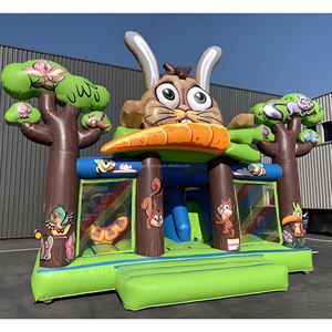 Castello Gonfiabile Huatong per Feste all'Aperto a Tema Coniglio con Scivolo per Bambini - Product Image 1