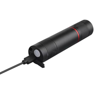 Linternas y Antorchas con Zoom para Acampar al Aire Libre, Mini Linterna LED con Batería Integrada, Linterna Táctica
