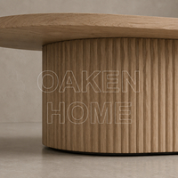 Table basse sur piétement en bois massif OAKEN, style moderne et luxueux, élégante, haut de gamme, pour salon, meubles de salon, meubles pour la maison