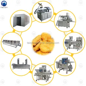 Industrielle gebratene Zwiebel ringe Produktions linie Hühnern uggets, die Frittier maschinen herstellen