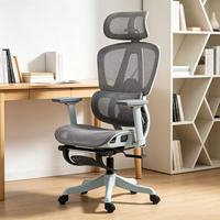 Chaise de bureau ergonomique avec fauteuil élévateur confortable en maille Executive Home Appui-tête réglable et fonction extensible