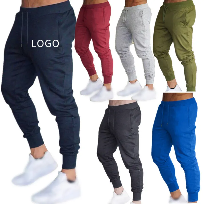 Customized Men Premium with Elastic Plus size Men Jogger Pants Trousers Solid Gym Track Pants
