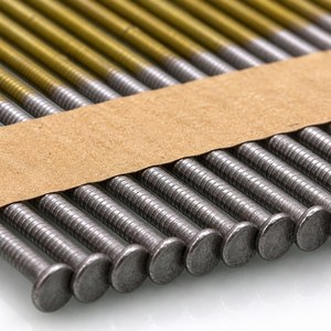 Clous de charpente en ruban adhésif personnalisé, tête en D, tige annelée, revêtement doré, certifiés CE, pour l'assemblage de fixations, service OEM - Product Image 1