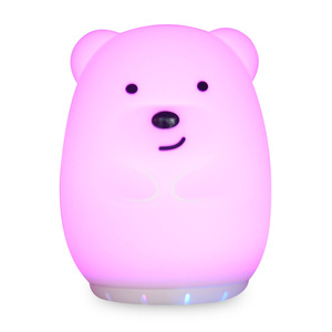 Luce Notturna LED a Forma di Orso con 7 Ninne Nanne Rilassanti, Macchina del Rumore Bianco RGB in Silicone per Bambini, Giocattolo per Aiutare il Sonno del Neonato con Battito Cardiaco - Product Image 1