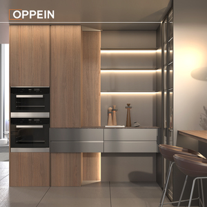 Oppein tùy chỉnh Đức phong cách hiện đại Walnut Veneer tủ bếp với mềm đóng ngăn kéo - Product Image 6