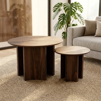 Table basse de haute qualité au design moderne, facile à nettoyer, table basse minimaliste de forme ronde pour le salon