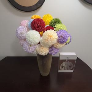 Flores de Hortensia Artificiales Junheyuan, Flor de Seda de una Sola Rama, Decoración de Bodas, Arreglo Floral - Product Image 4