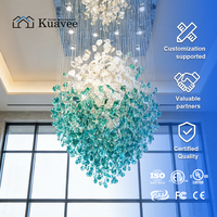 Lámparas de araña de decoración personalizadas OEM ODM, iluminación para apartamentos y hoteles, lámpara de araña de techo de lujo, lámpara colgante de gotas de agua coloridas