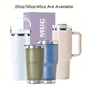Vaso Térmico Personalizado con Logotipo de 30 oz, Taza de Café de Acero Inoxidable de Doble Pared con Aislamiento al Vacío, Vasos de Viaje para Auto de 30 oz con Asa y Tapa - Product Image 2