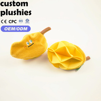 Jouet en peluche mangue pour animaux de compagnie, vente directe usine, avec compartiment à friandises et yeux brodés, pour le jeu des chiens