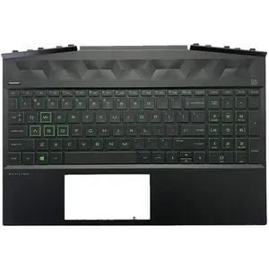 Laptop Palmrest Maiúsculas Verde Assembléia Teclado para HP Pavilion 15-DK Gaming 15-DK0126TX TPN-C141 Parte L57593-001