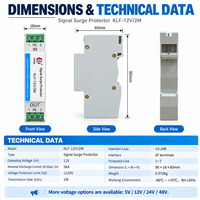 Parasurtenseur de signal RS485 RS422 SPD 5V 12V 24V 48V 170V 5kA 10kA pour la protection des lignes de données des systèmes de contrôle industriel