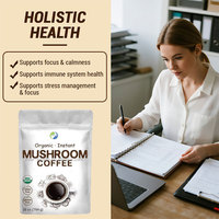Ausreson OEM – Mélange de café instantané aux champignons biologiques personnalisé, marque privée, Ganoderma, Crinière de lion, Reishi