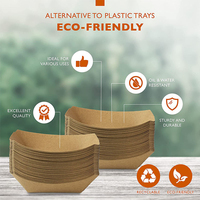 Barquette alimentaire compostable en papier kraft, jetable, à ouverture supérieure, pour hot-dogs, résistante à la graisse, pour plats à emporter, traiteur, fête, food truck