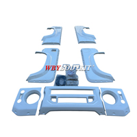 Kit de Carrocería Ancha para Land Rover Defender 90 110, Parachoques Delanteros y Traseros, Piezas de Auto, Rejillas Exteriores, Capós, Alerón de Fibra