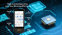 Terminal Portátil Industrial 4G IP67 Android 12, PDA de 5 Pulgadas, Escáner de Códigos QR 1D/2D, Colector de Datos, PDA Resistente, Octa-core, 5000 mAh
