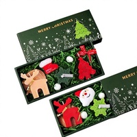 Coffret Cadeau de Bougies Aromatiques en Forme de Noël, Boîte Cadeau Décorative, Cire de Soja Mélangée Semi-Artisanale, Vente Transfrontalière