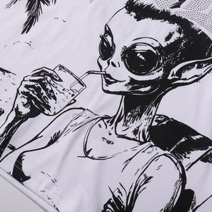 批发制造商超大号重量级街装情感t恤奢华标志黑色嘻哈棉夏季男式t恤 - Product Image 6