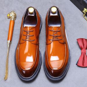 Chaussures habillées en cuir de vachette marron imperméables et légères pour hommes, style décontracté et professionnel, à bout pointu, collection automne 2026 - Product Image 6