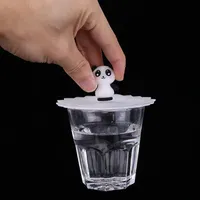 Couvercle de tasse Mignon Silicone Résistance aux hautes températures Scellé S Couvercles Tasse à thé Aspiration Joint Cap Diameter10