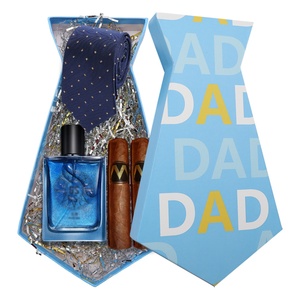 Boîte cadeau vide en carton rigide en forme de cravate pour parfum, idéale pour la fête des pères (cadeau pour papa) - Product Image 1