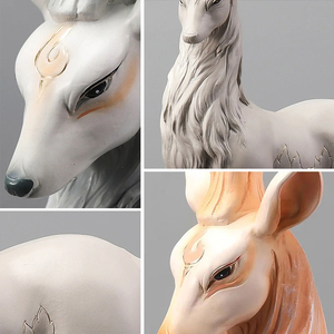 Statue <span class=keywords><strong>de</strong></span> renard <span class=keywords><strong>en</strong></span> résine pour la décoration intérieure, figurine <span class=keywords><strong>de</strong></span> faune, ornement d'art pour <span class=keywords><strong>salon</strong></span>, bureau, <span class=keywords><strong>jardin</strong></span>, sculpture <span class=keywords><strong>en</strong></span> gros - Product Image 3