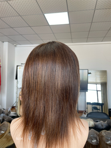 SHY HAIR 100% Original ruso cabello humano médico-peluca silicona sin pegamento PU piel marrón oscuro peluca con 5,0 nudos individuales - Product Image 3