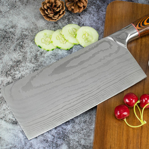 Cuchillo de Chef de Damasco con diseño láser, utensilio de cocina con mango de madera Pakka, 8,4 pulgadas - Product Image 4