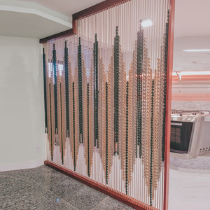 Grande tapisserie décorative moderne faite à la main en fil de coton tissé pour hôtel, écran d'art pour mariage d'hôtel - Product Image 3