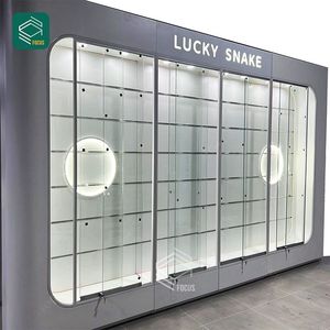 Présentoir de luminaire de magasin personnalisé Présentoir en verre pour cigare Présentoir pour magasin de tabac Magasin de détail pour magasin de tabac - Product Image 6