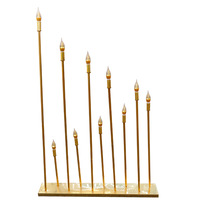 Bougeoir en métal doré lampadaire de décoration de mariage haut de gamme pour candélabres de mariage