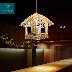 Lámparas Colgantes LED de Estilo Japonés Retro, Hechas a Mano con Bambú Tejido, para Casas de Huéspedes, Salones de Té, Restaurantes de Hot Pot - Product Image 4