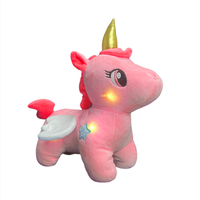 Peluches 4u, adorable poupée licorne de haute qualité avec lumière LED, chantant des chansons de Noël, cadeau pour enfants, jouet en peluche doux, 36 cm, PP