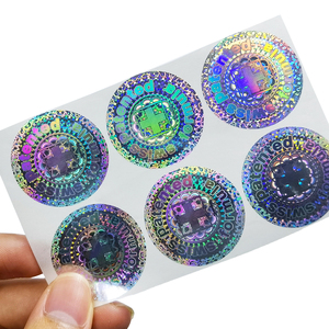 Etiqueta Holográfica Personalizada Ecológica Resistente al Calor, Círculo Troquelado, Arcoíris, Impermeable, Seguridad, Emblema Cruzado, Antiembalaje - Product Image 1