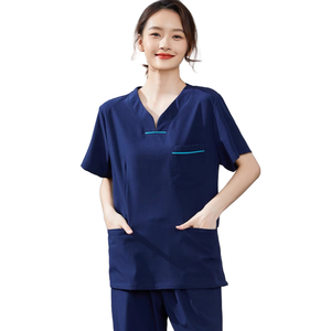 Uniformes uniformes antiarrugas enfermeras Scrub mujeres Spa salón uniforme estiramiento médico uniformes conjuntos - Product Image 2