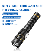 Lampe torche LED blanche, zoom télescopique, ultra-lumineuse, longue durée de vie de la batterie, étanche, éclairage de travail puissant, éclairage extérieur robuste