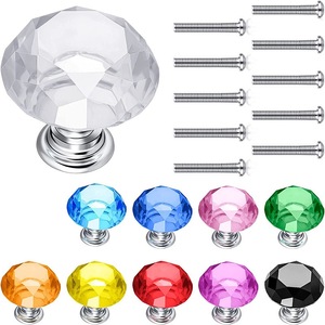 Maniglie per Cassetti in Cristallo Diamantato di Vari Colori, 30 mm 40 mm, Pomelli per Mobili da Cucina in Vetro MH-12035 - Product Image 5
