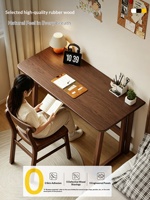 Escritorio Plegable de Madera para Portátil con Almacenamiento para Estudiantes, Oficina en Casa, Mesa de Comedor, Escritorio Compacto para Dormitorio, Estudio, Escritura, Diseño Minimalista