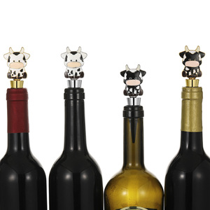 Bouchon de bouteille de vin en forme de vache Takumori, en métal avec joint en caoutchouc pour la conservation des bouteilles, cadeau - Product Image 2