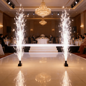 جهاز إطلاق تأثيرات المسرح اللاسلكي ذو 4 قنوات مع حقيبة تخزين - نافث للورق الملون/الدخان للحفلات والأعراس - Product Image 1