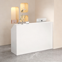 Comptoir de réception en bois moderne et minimaliste, écologique – Petit comptoir de caisse polyvalent pour salons de beauté, supermarchés, centres commerciaux