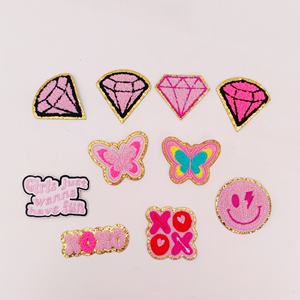 Toppe Termoadesive Preppy con Ricamo Estetico Femminile, Farfalla con Diamanti, Xoxo, Carine, per Giacche, Zaini, Borse, Cappelli - Product Image 4