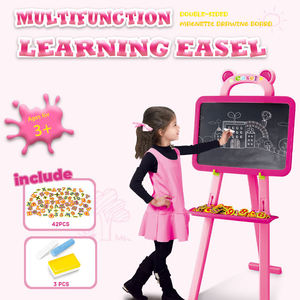 Juego de aprendizaje multifuncional con caballete de pintura y escritura, pizarra de doble cara, pizarra blanca, tablero de dibujo magnético, juguete para niños - Product Image 2