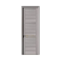 Portes en Bois de Bonne Qualité Style Moderne, Portes Intérieures Principales WPC Massives avec Cadre pour Chambre